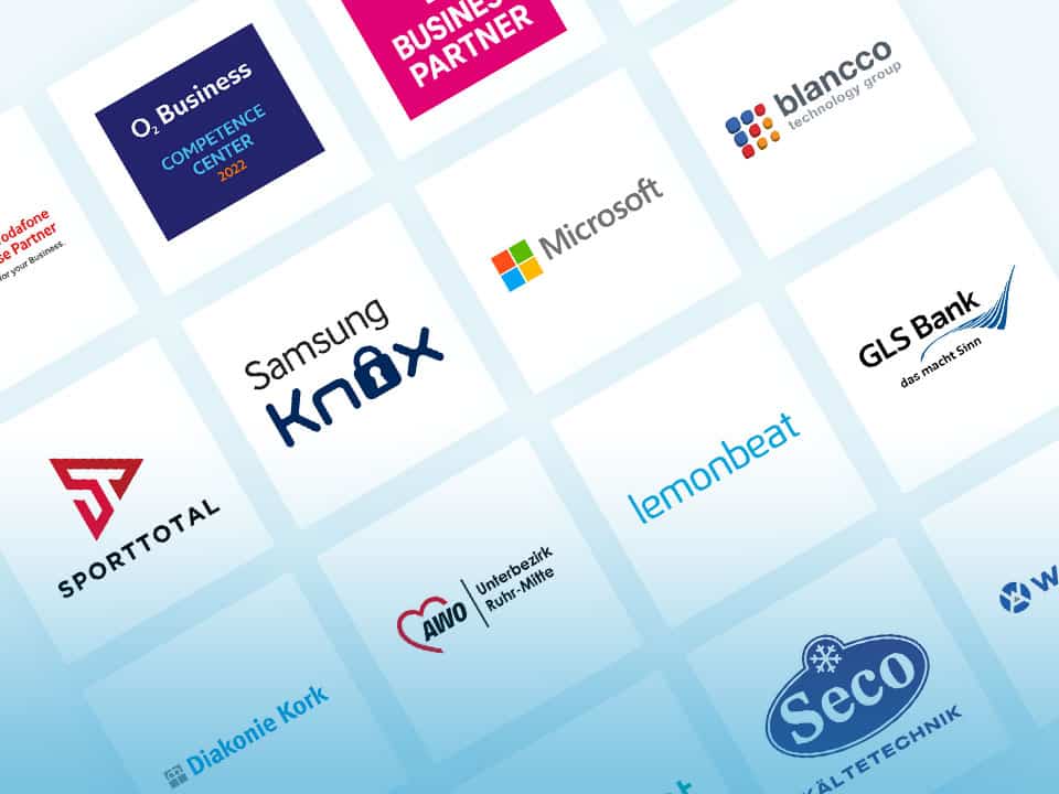 Bild mit Logos von Partnern und Referenzen